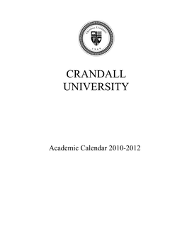 Academic Calendar 2010-2012