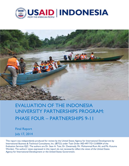 Evaluation of the Indonesia University Partnerships Program: Phase Four – Partnerships 9-11