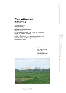 Watergebiedsplan Bijlmerring