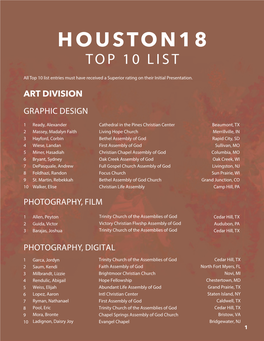 Houston18 Top 10 List