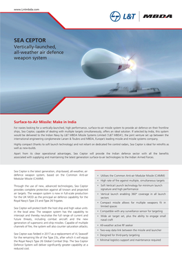 SEA CEPTOR Vertically-Launched, All-Weather Air Defence Weapon System