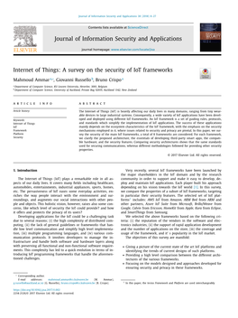 7) Internet of Things a Survey on the Security of Iot Frameworks