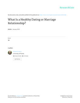 What Is a Healthy Dating Or Marriage Relationship?