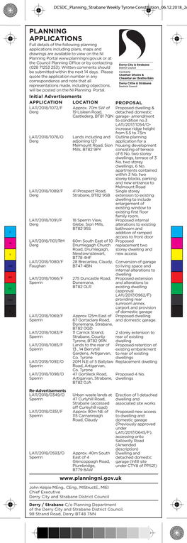 DCSDC Planning Strabane Weekly Tyrone Constitution 06.12.2018 2Clms X 230Mm Draft 1.Pdf 1 28/11/2018 16:06:40