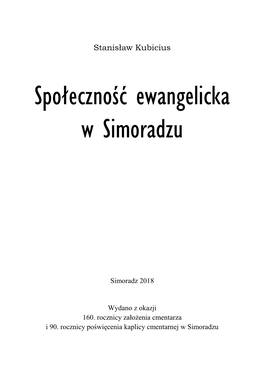 Społeczność Ewangelicka W Simoradzu