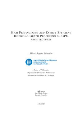 High-Performance and Energy-Efficient Irregular Graph Processing on GPU Architectures