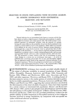 Selection in Finite Populations with Multiple Alleles