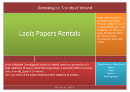 Laois Papers Rentals Lists