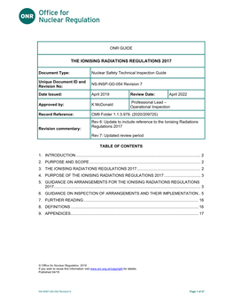 The Ionising Radiations Regulations 2017