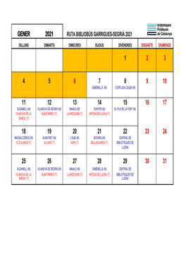 Calendari Ruta 2021