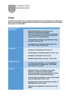 Anlage Der Allgemeinverfügung Als PDF Herunterladen