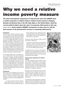 Why We Need a Relative Income Poverty Measure