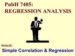 Pubh 7405: REGRESSION ANALYSIS