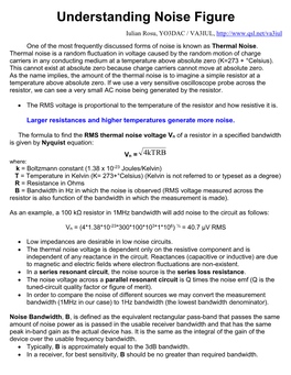 Understanding Noise Figure