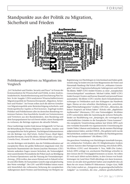 Standpunkte Aus Der Politik Zu Migration, Sicherheit Und Frieden