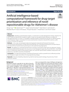 Artificial Intelligence-Based Computational Framework for Drug