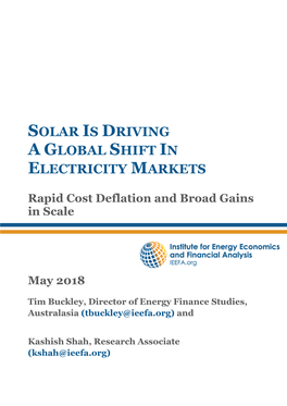 Solar Is Driving a Global Shift in Electricity Markets