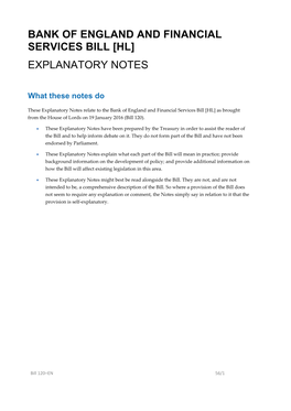 Explanatory Notes