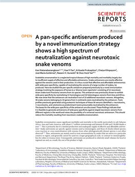 A Pan-Specific Antiserum Produced by a Novel Immunization Strategy