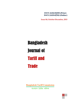 Bangladesh Journal of Tariff and Trade