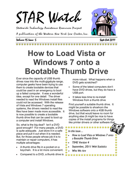 How to Load Vista Or Windows 7 Onto a Bootable Thumb Drive