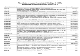 R Pertoire Des Ou Rages Et Documents De La Biblioth Que De L Arhfa