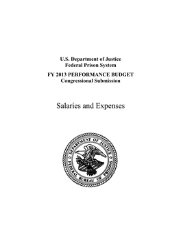 Salaries and Expenses