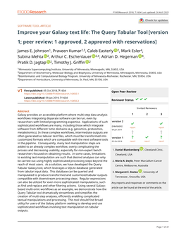 Improve Your Galaxy Text Life: the Query Tabular Tool[Version 1; Peer