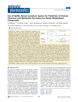 Use of Hμrel Human Coculture System for Prediction of Intrinsic