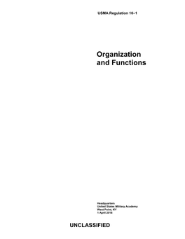 Organization and Functions