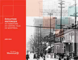 Évolution Historique Du Territoire Du Centre-Ville De Montréal