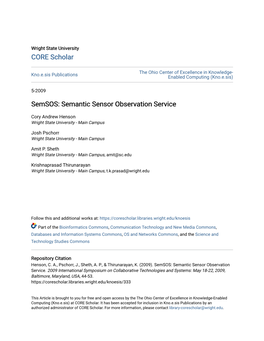 Semantic Sensor Observation Service