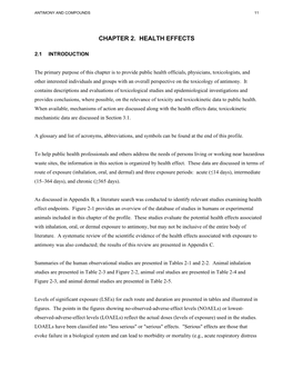 Toxicological Profile for Antimony