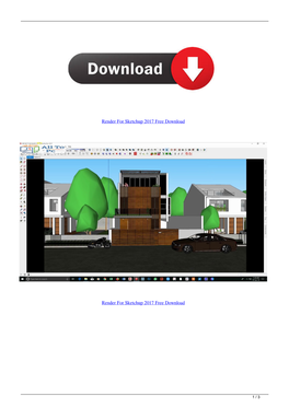 Render for Sketchup 2017 Free Download