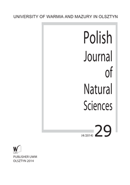 Polish Journal of Natural Sciences