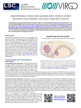 Gravitational Waves and Gamma-Rays from a Binary Neutron Star Merger: Gw170817 and Grb 170817A