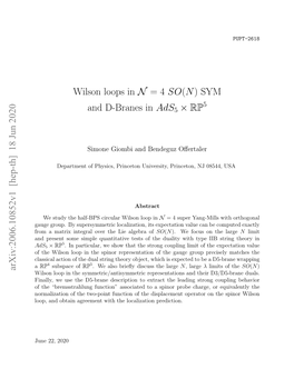 Wilson Loops in N = 4 SO(N) SYM and D-Branes in Ads5 × RP