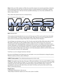 Mass Effect! Action! Drama! War! Romance!