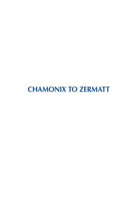 Chamonix to Zermatt