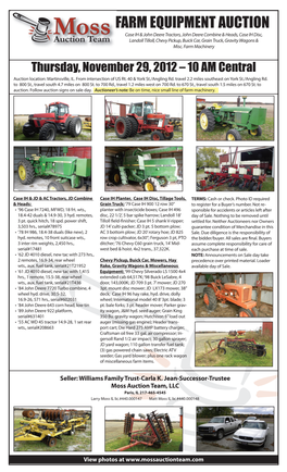 Farm Equipment Auction