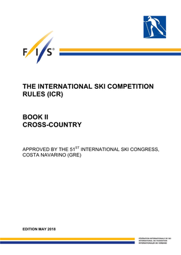 The International Ski Competition Rules (Icr)