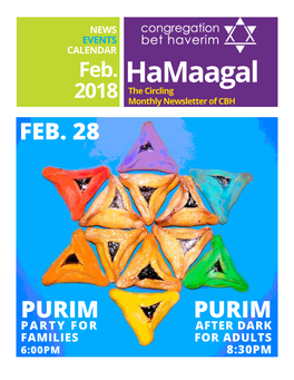 Hamaagal the Circling 2018 Monthly Newsletter of CBH FEB