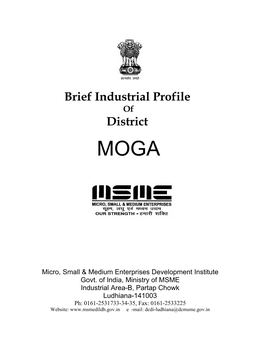 Brief Industrial Profile District