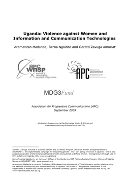 Uganda: Violence Against Women and Information and Communication Technologies