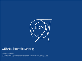 CERN's Scientific Strategy