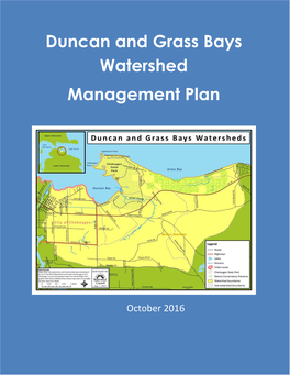 Duncan and Grass Bays Watershed Management Plan