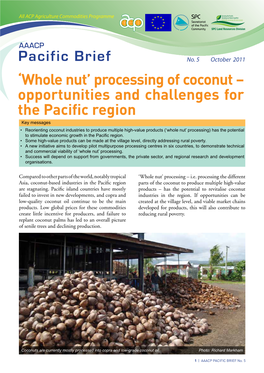 'Whole Nut' Processing of Coconut