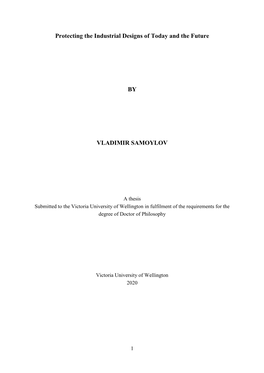 Protecting the Industrial Designs of Today and the Future by VLADIMIR SAMOYLOV