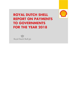 Royal Dutch Shell Report on Payments to Governments for the Year 2018