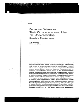 Semantic Networks: Their Computation and Use for Understanding English Sentences